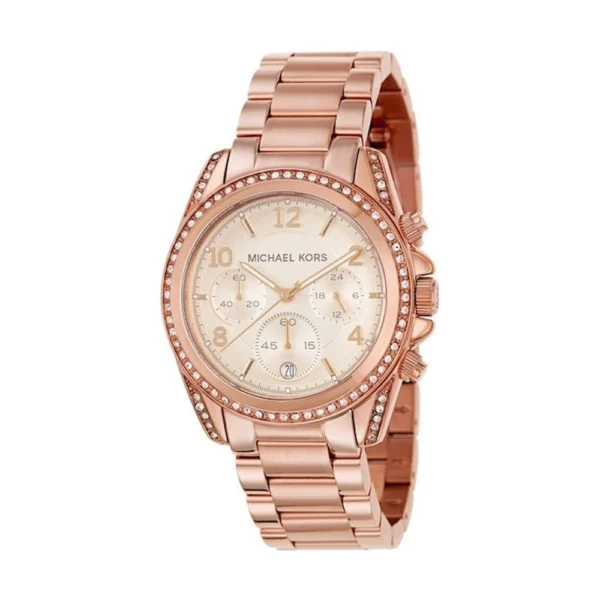 Blair Γυναικείο Ρολόι 40mm Ροζ Χρυσό – MK5522
