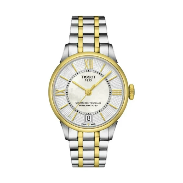 Tissot Γυναικείο Ρολόι 32mm Αυτόματο με Μεταλλικό Μπρασελέ – T099.207.22.118.00