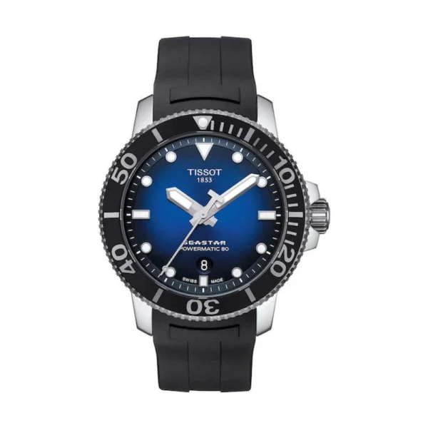 Tissot Seastar 1000 Ανδρικό Ρολόι 43mm Αυτόματο με Μαύρο Καουτσούκ Λουράκι – T120.407.17.041.00