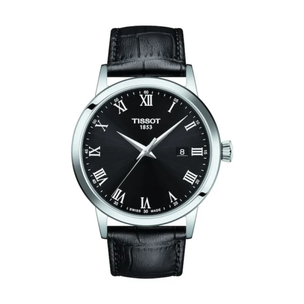 Tissot Classic Dream Ανδρικό Ρολόι 42mm Μπαταρίας με Μαύρο Δερμάτινο Λουράκι – T129.410.16.053.00