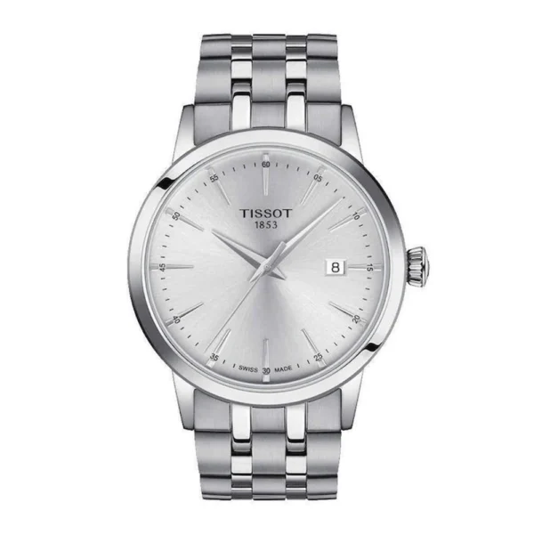 Tissot Classic Dream Ανδρικό Ρολόι 42mm Μπαταρίας με Ασημί Ατσάλινο Μπρασελέ – T129.410.11.031.00
