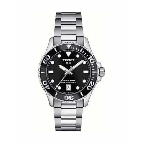 Tissot Seastar 1000 Γυναικείο Ρολόι 36mm Μπαταρίας με Ασημί Ατσάλινο Μπρασελέ – T120.210.11.051.00