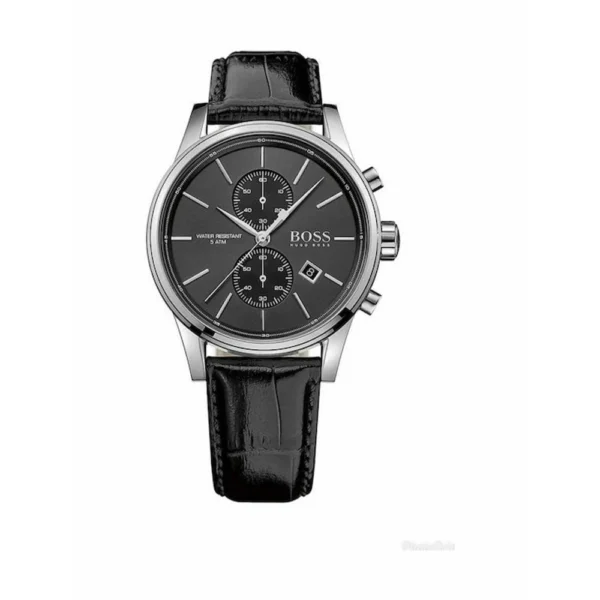 Jet Ανδρικό Ρολόι 41mm Χρονογράφος Μπαταρίας με Μαύρο Δερμάτινο Λουράκι – 1513279