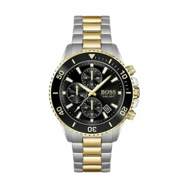 Boss Admiral Ανδρικό Ρολόι 45mm Χρονογράφος Μπαταρίας με Ατσάλινο Μπρασελέ – 1513908