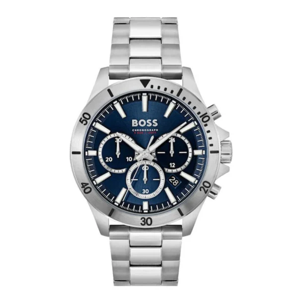 Troper Γυναικείο Ρολόι 44mm Χρονογράφος Μπαταρίας με Ασημί Ατσάλινο Μπρασελέ – 1514069