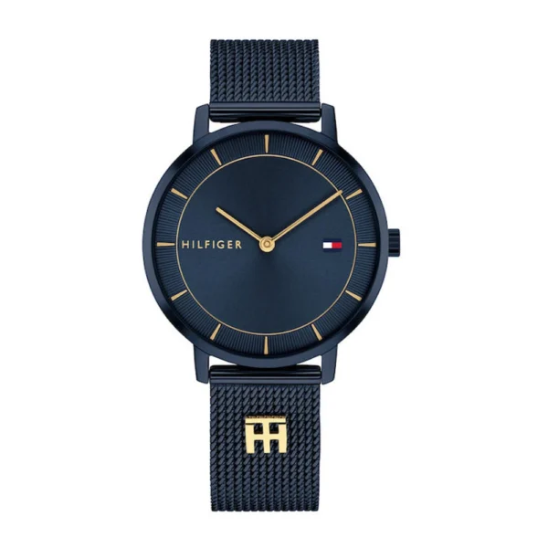 Tommy Hilfiger Tea Γυναικείο Ρολόι 35mm Μπαταρίας με Μπλε Μεταλλικό Μπρασελέ – 1782740