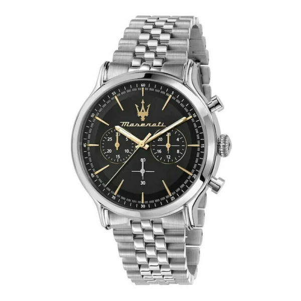 Ανδρικό Ρολόι 42mm Χρονογράφος Μπαταρίας με Ασημί Ατσάλινο Μπρασελέ – R8873618017