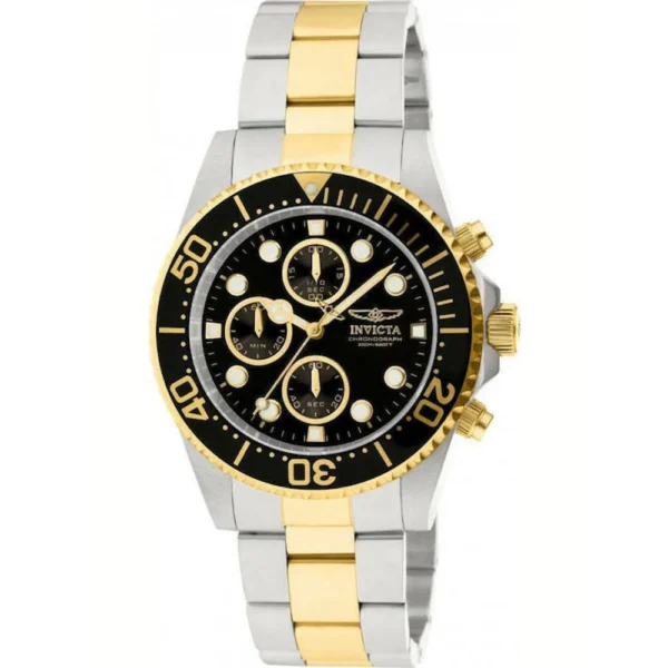 Pro Diver Ανδρικό Ρολόι 43mm Χρονογράφος Αυτόματο με Ασημί Ατσάλινο Μπρασελέ – 1772
