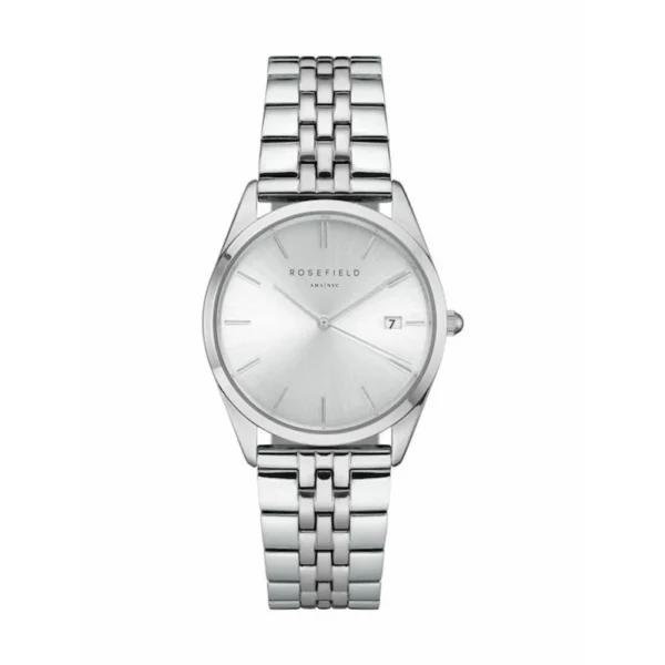 Ace Silver Γυναικείο Ρολόι 33mm Μπαταρίας με Ασημί Ατσάλινο Μπρασελέ – ACSS-A04